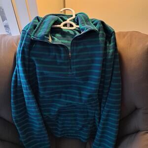 Womens Lands End Fleece Sweatshirt Medium Pre-owned